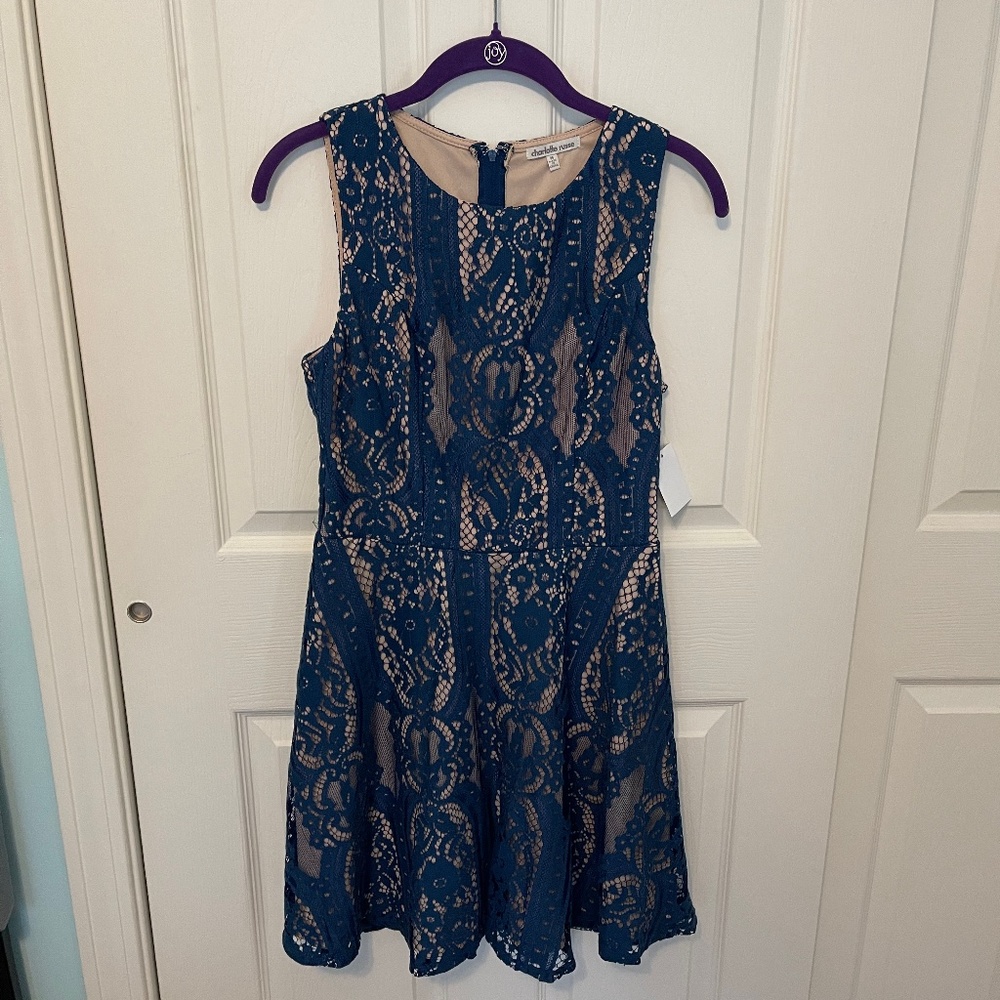 Charlotte Russe Navy Lace Dress